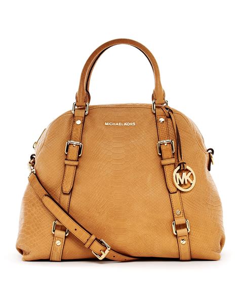 michael kors bedford bowling satchel tan|Amazon.com: Michael Kors Bedford Satchel.